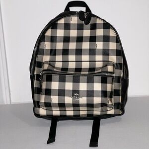 Coach gingham backpack new!